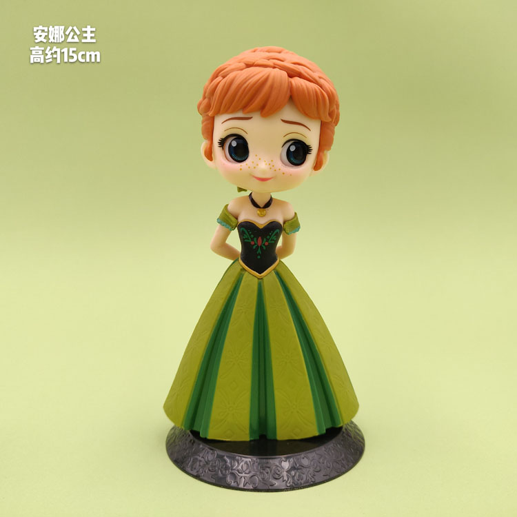 【精品特卖】冰雪奇缘 爱莎艾莎公主 q版安娜 手办模型蛋糕摆件 加冕
