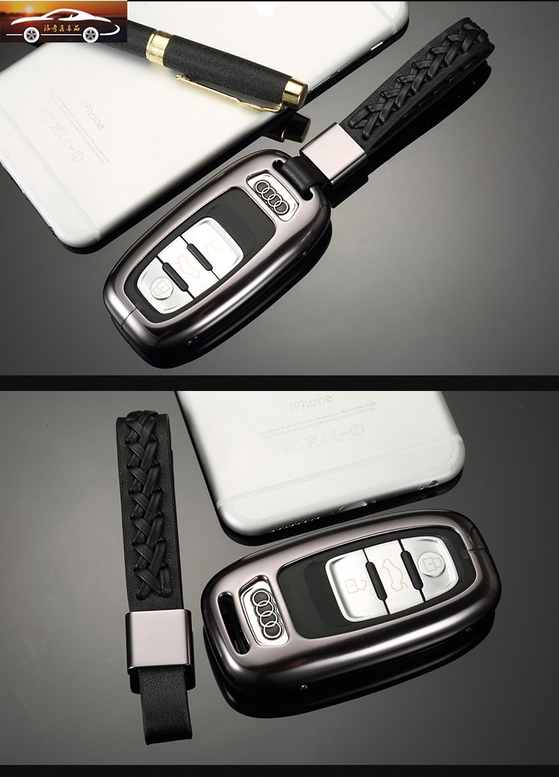 金属彩壳奥迪a6lq5a7a8l钥匙套专用钥匙包智能钥匙保护壳汽车用品钥匙