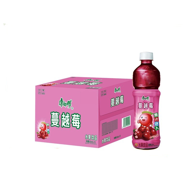 康师傅新品果汁达人果味浓郁蔓越莓500ml