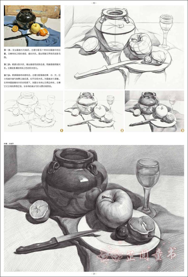 鹏辰正版敲门砖素描静物入门有道从照片到素描静物基础单个组合静物