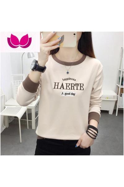 七斓2023新款春装韩版上衣宽松女士打底衫长袖T恤女大码女装衣服