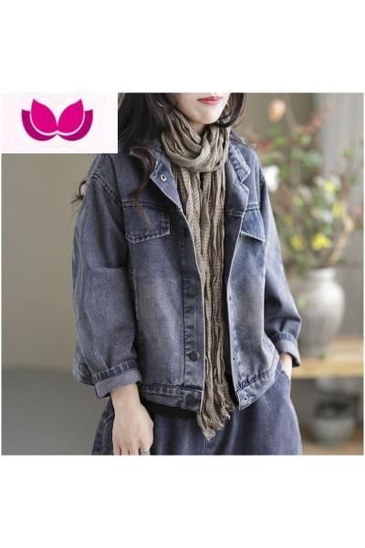 七斓套女春装外套女士牛仔衣套装休闲时尚洋气减龄上衣女装牛仔裤