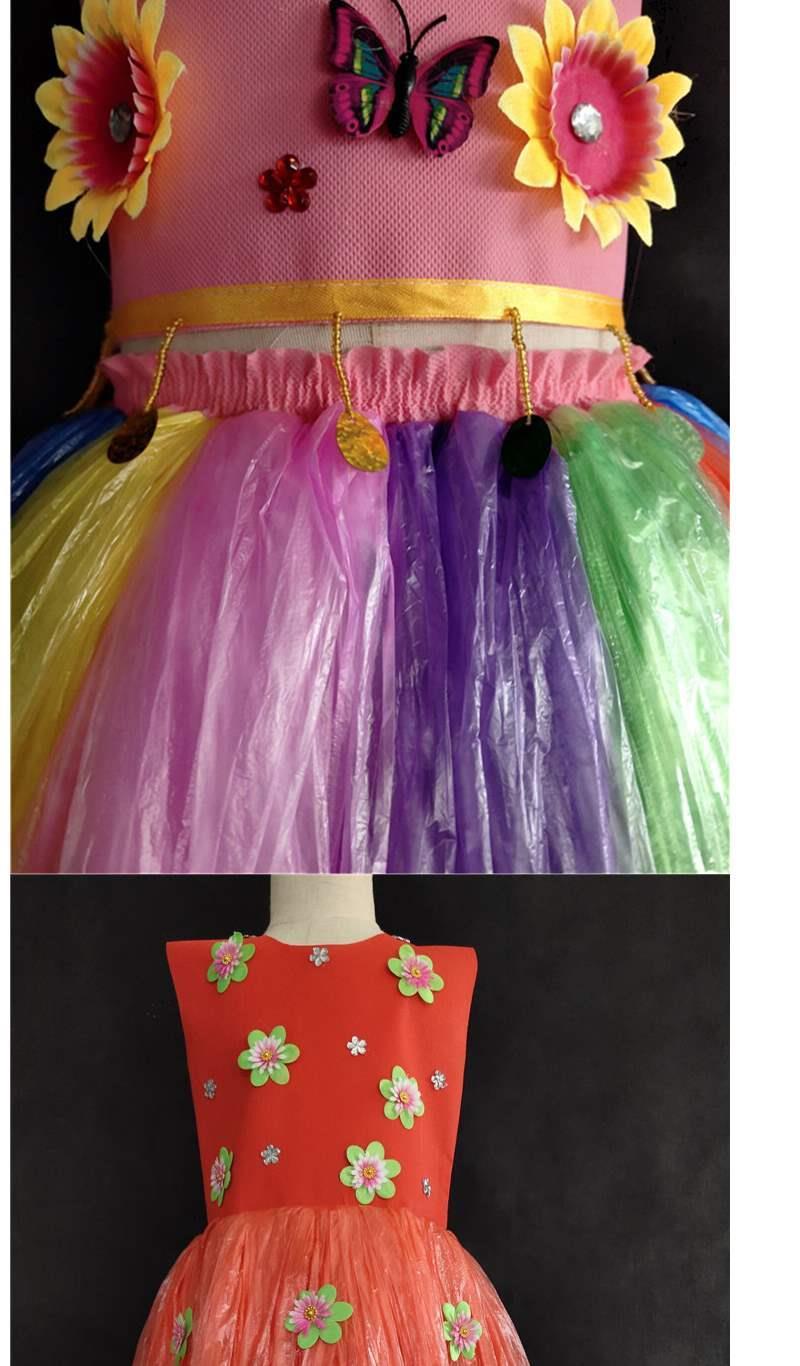 新款儿童环保衣服装时装秀演出服幼儿园服装成人走秀亲子装走秀裙