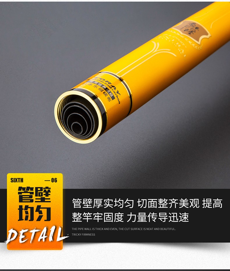 香港怡隆6h19调金顶超轻黑坑鱼竿硬碳素455439米台钓手竿飞鱼竞技大物