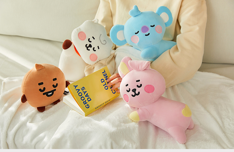 龙之情抱枕 bt21 baby系列迷你趴趴抱枕 卡通动漫可