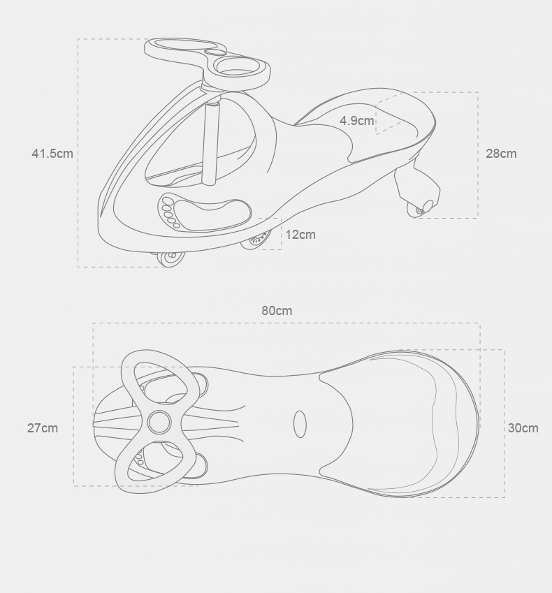 扭扭车儿童溜溜车万向轮滑行摇摆玩具车大人可坐静音闪光迪潇