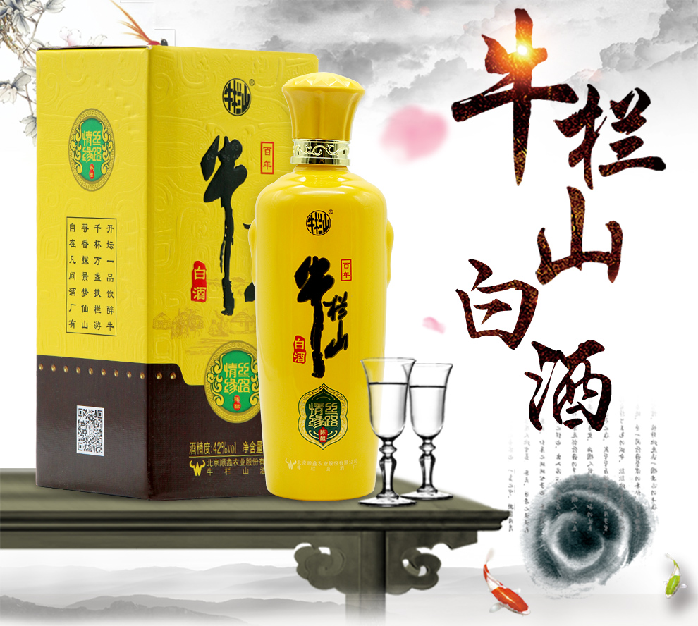 百年牛栏山二锅头丝路情缘42度浓香型白酒500ml6瓶整箱装