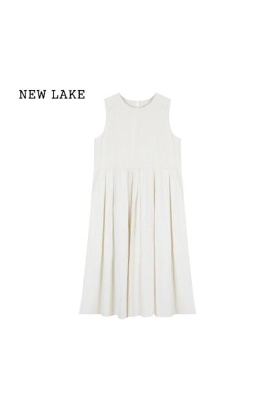 NEW LAKE海边度假温柔背心裙小众连衣裙女装夏季法式气质茶歇裙过膝长裙子