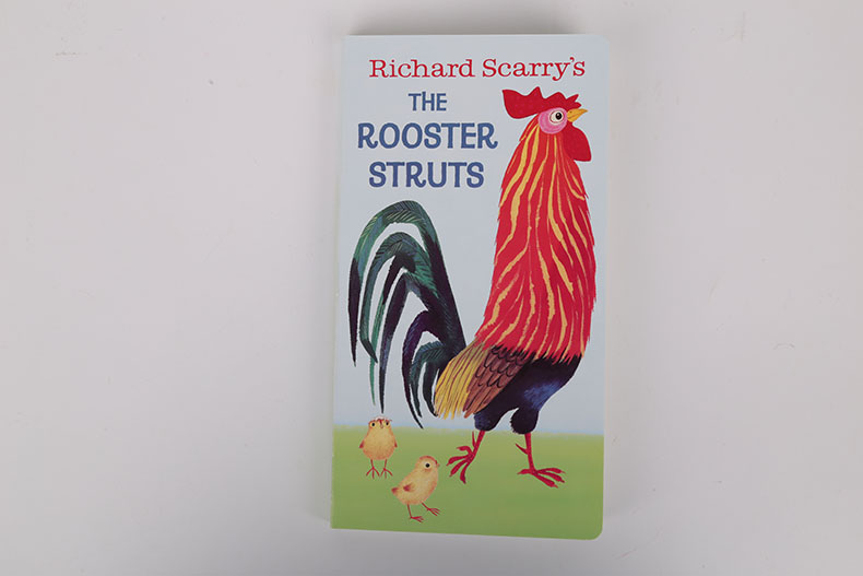 1107凯迪克图书专营店 英文原版绘本 the rooster struts 纸板 英语