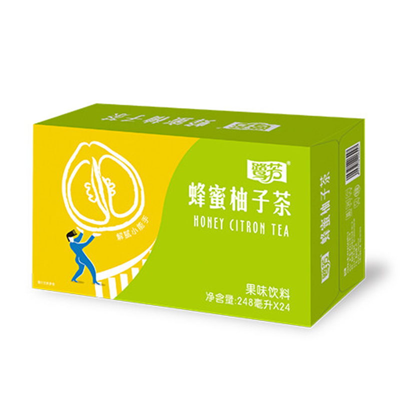 盼盼茶饮料 鹭芳蜂蜜柚子茶饮料248ml*24整箱果味果汁饮品饮料水果茶
