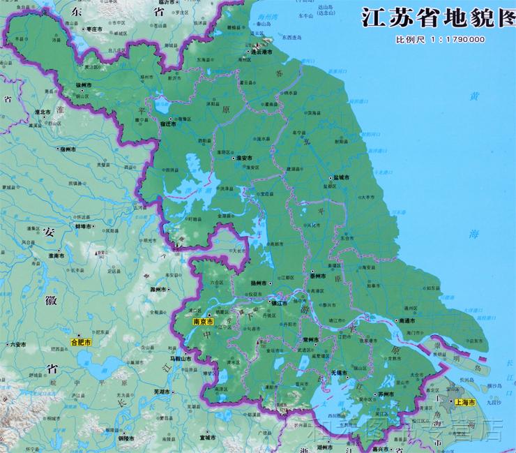 惠典正版江苏省地图挂图 1.