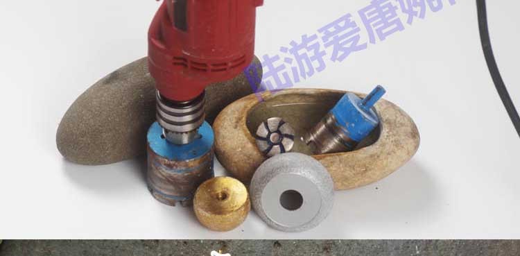 定做【石头开花】鹅卵石开孔器 鹅卵石花盆加工制作工具全套 打磨头