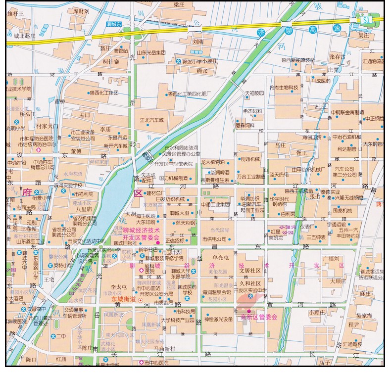 [诺森正版[2018全新版 聊城市地图册 聊城市城市地图 城区街道乡镇