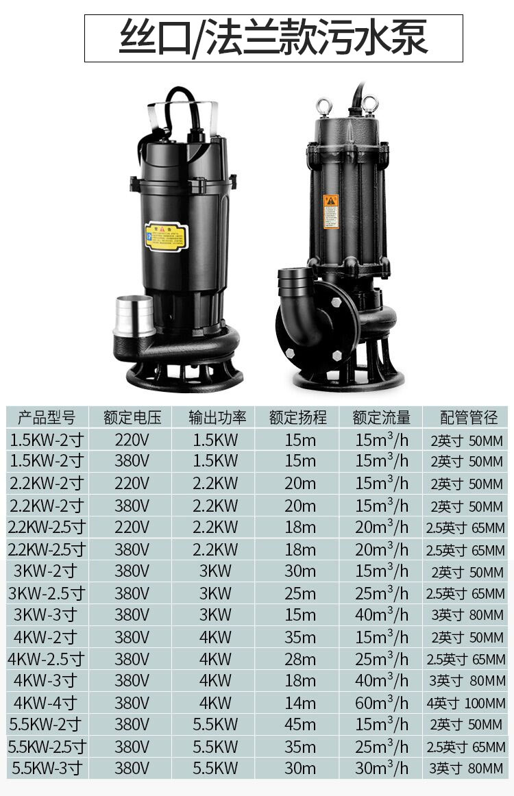 久益祥泵 定做 污水泵家用小型抽水泵化粪池抽水抽粪.