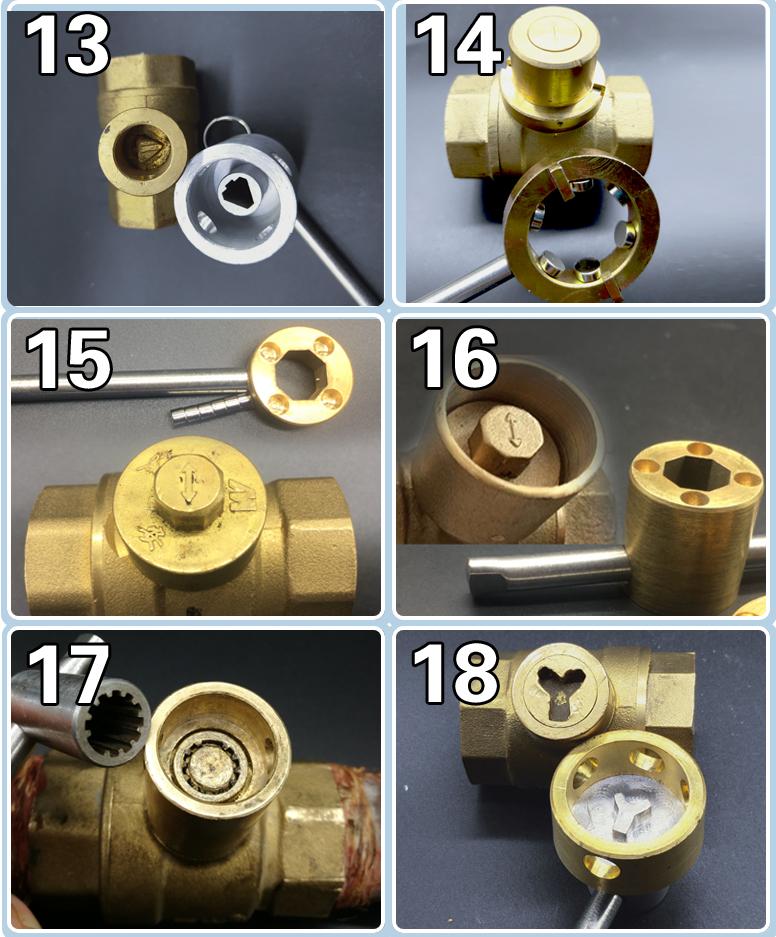暖气阀天然气钥匙供暖钥匙磁性锁闭阀钥匙自来水表钥匙地暖钥匙 12