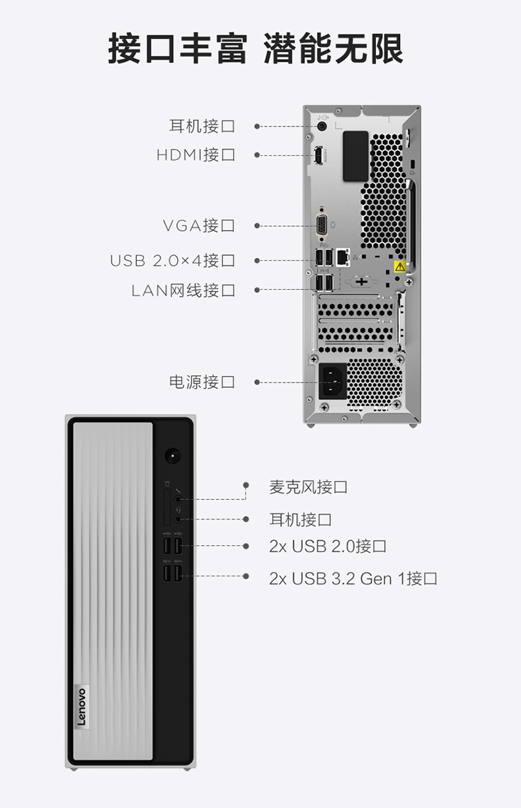 联想(lenovo)天逸510pro i5-10400 16g 512g固态 1tb wifi 蓝牙 定制