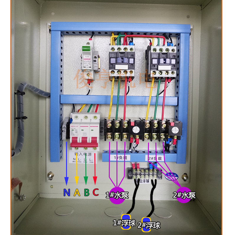 久益祥泵 定做 污水排污泵双水泵控制箱柜潜一用一备v