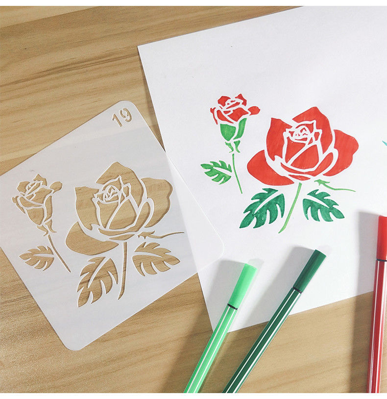 儿童镂空画模板绘画工具diy相册花边尺手账小学生手抄报画画神器莎丞
