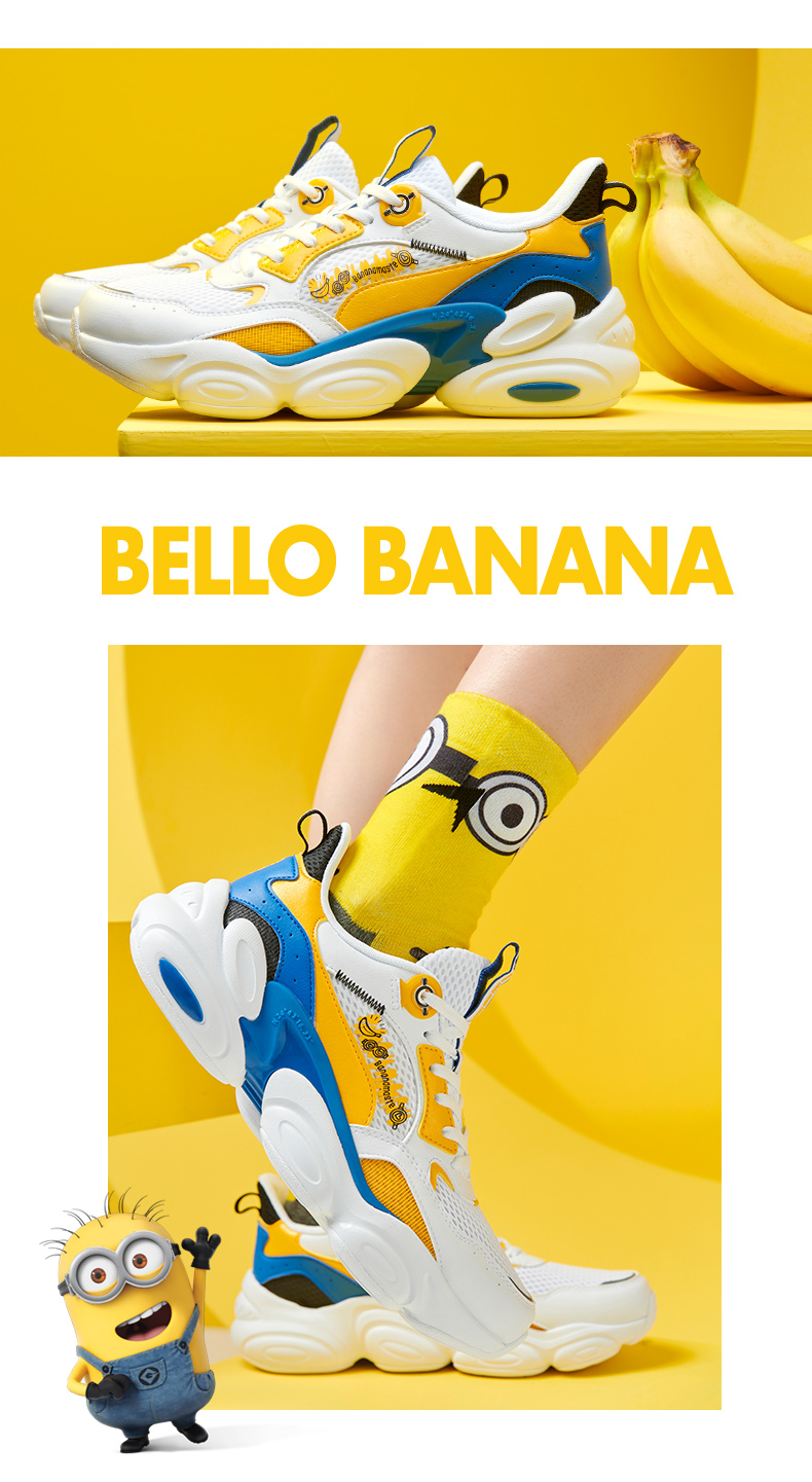 【小黄人联名】361°越野跑鞋女2021夏季新款老爹鞋女鞋运动鞋