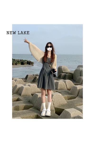 NEW LAKE夏装搭配一整套吊带裙连衣裙女2024新款小个子气质辣妹收腰短裙子