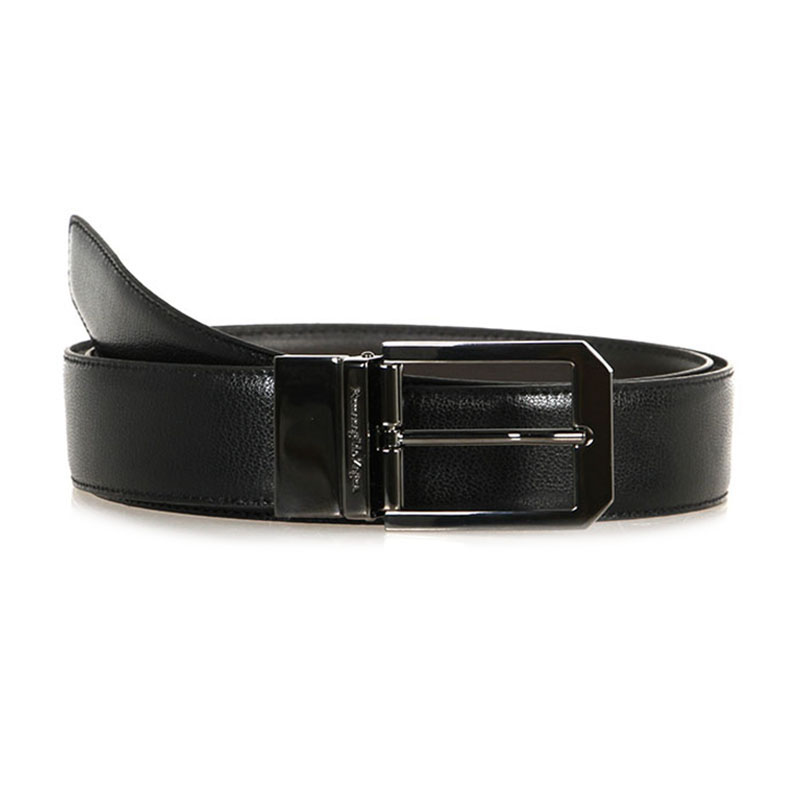 ermenegildo zegna 杰尼亚 男士牛皮针扣式双面皮带腰带 bmds1b 977