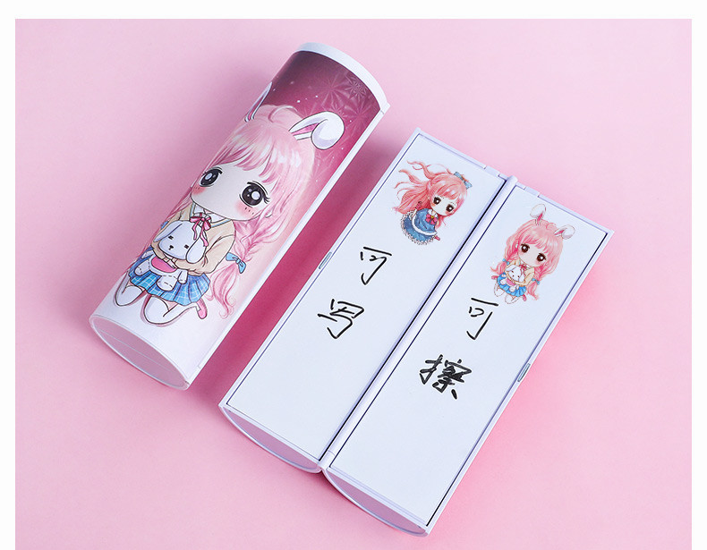 抖音同款流沙网红文具盒多功能圆筒圆柱形笔盒创意网红男女孩小学生