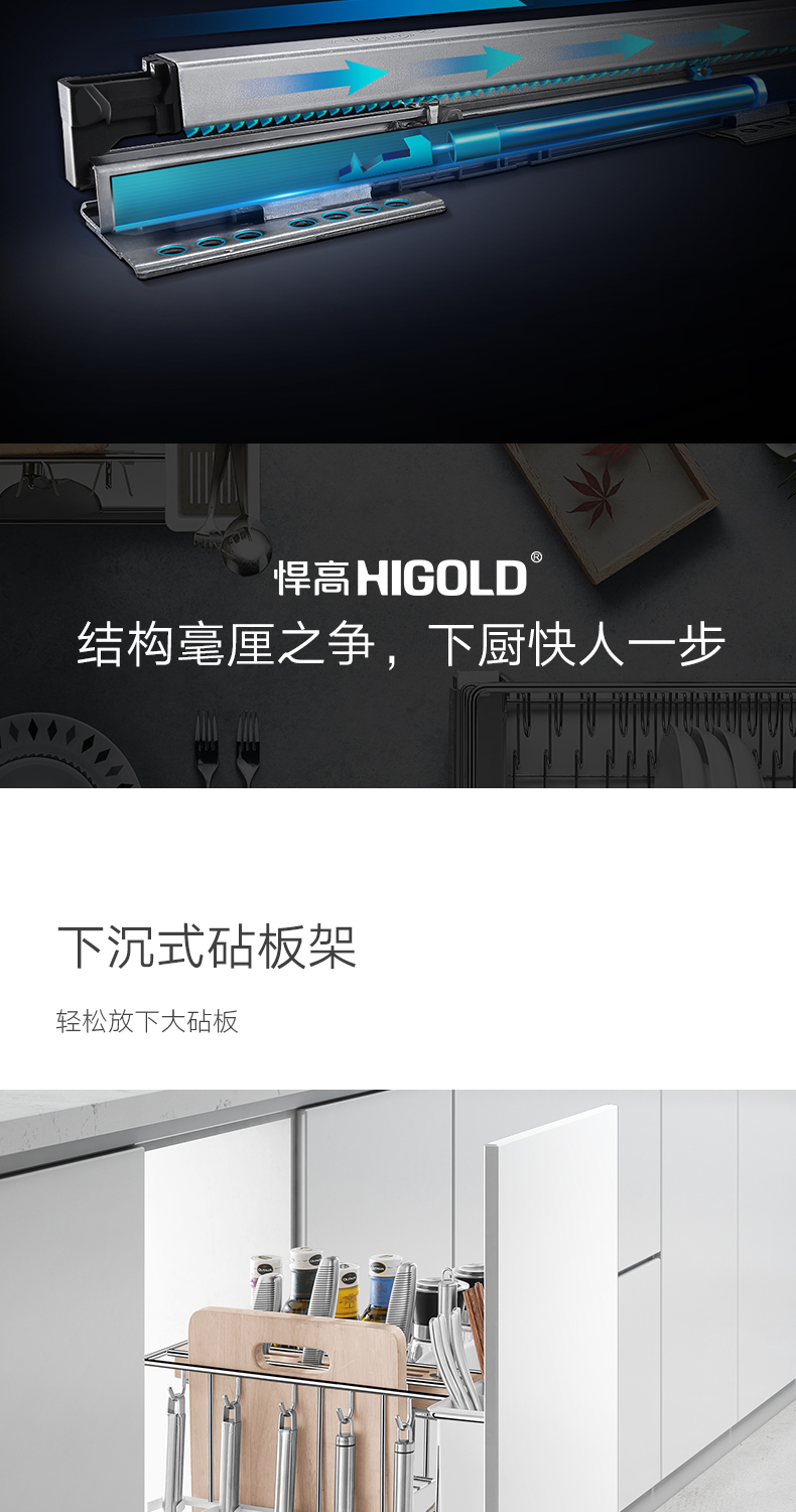 超级新品 higold/悍高 调味篮 时尚系列圆钢调料收纳篮 304不锈圆钢