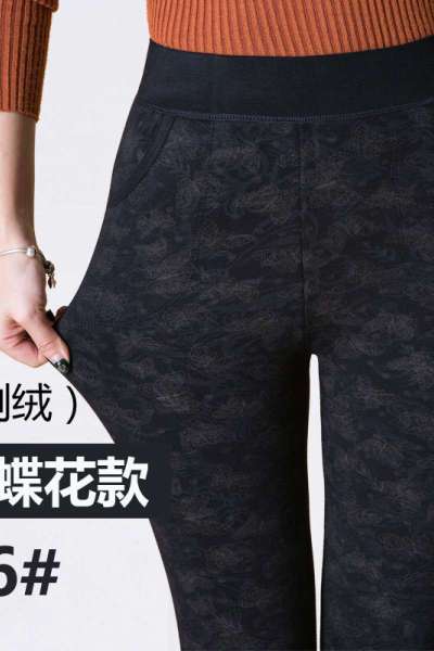 迪鲁奥(DILUAO)40岁50岁妈妈穿的加绒裤秋冬季中老年厚款外穿打底裤女裤高腰女士妈妈裤保暖棉裤子女