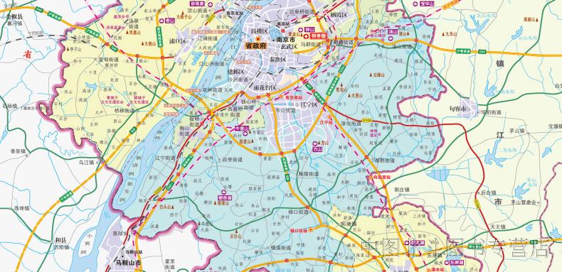 2020南京城区图无拼缝膜挂图南京市地图挂图15x11米防水覆膜整张无