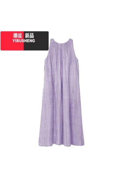 YIBUSHENG海边度假风连衣裙季法式收腰绝美别致温柔无袖背心吊带小众裙子