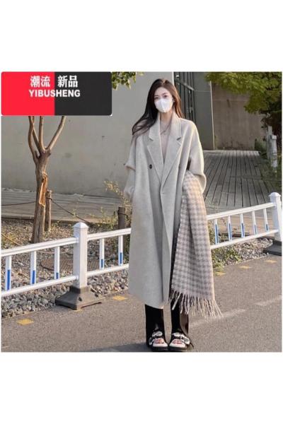 YIBUSHENG新款呢子大衣女外套冬季韩系穿搭毛呢小个子高级感赫本风