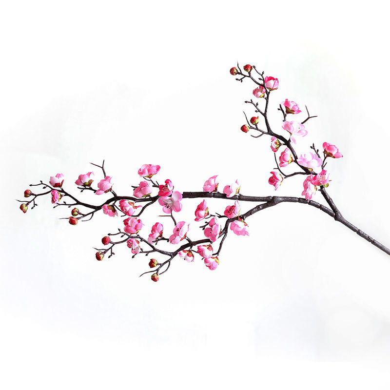 仿真梅花枝桃花树干枝梅干花支梅花盆景客厅腊梅假花摆放装饰品一剪梅