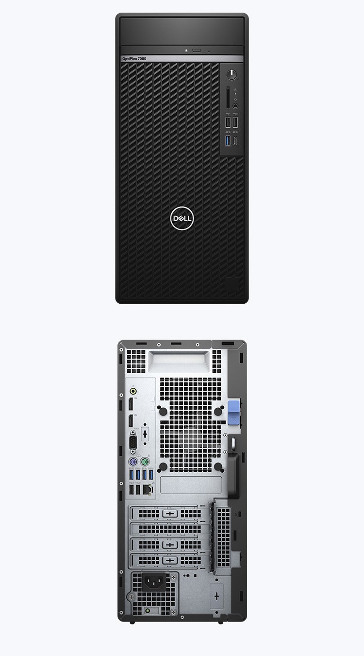 戴尔(dell)optiplex 7080mt 高性能设计师作图游戏台式机i7-10700 8g