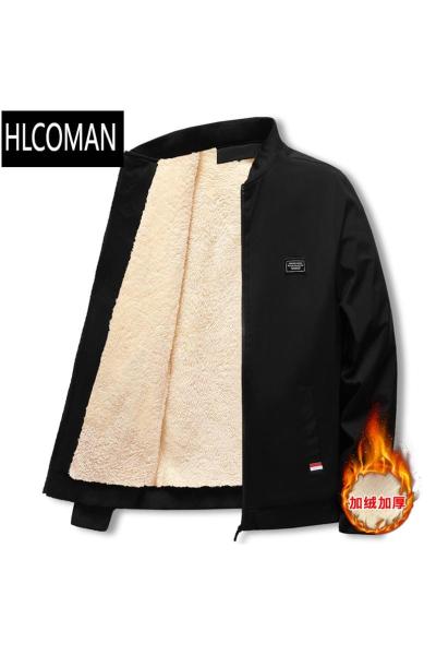 HLCOMAN2023秋季男士加绒加厚外套装棉衣潮流夹克p暖棉服上衣服棉袄