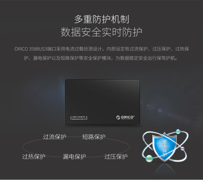 GIAUSA移动硬盘3588US3 硬盘盒3.5\/2.5英寸