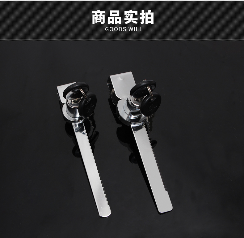 定做锯牙锁免开孔展柜玻璃锁柜台锁移推拉柜锁锯齿锁玻璃柜锁