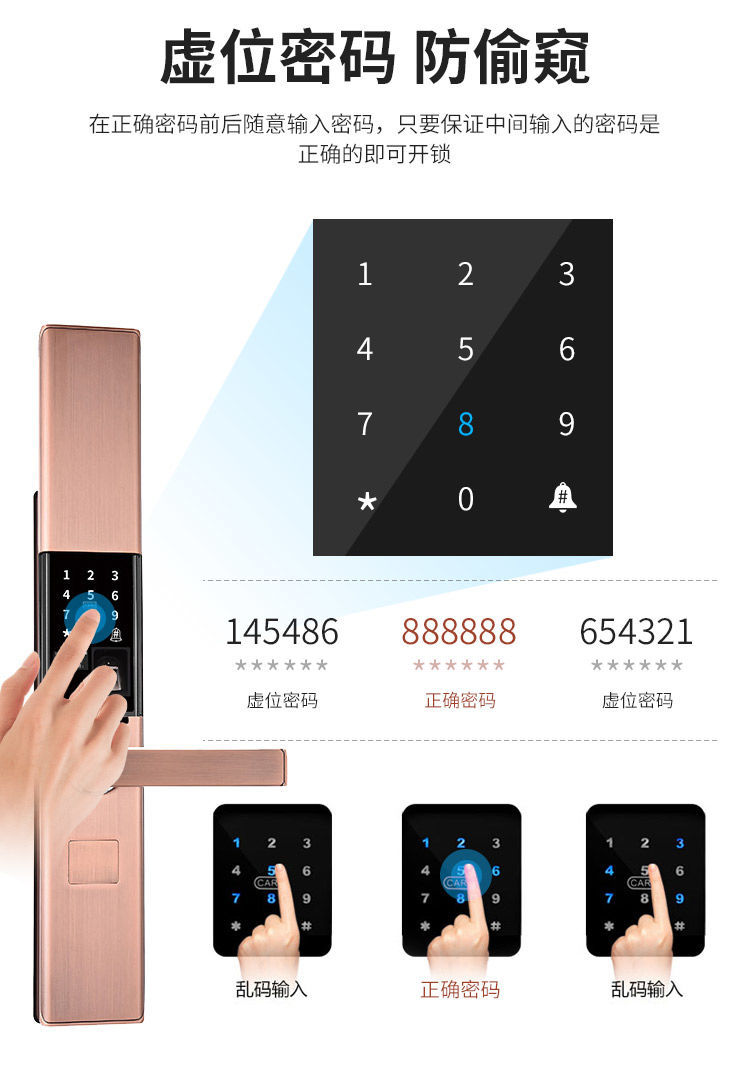 lezn乐视智能家用电子锁智能锁t6古铜指纹锁家用智能锁全自动盗门电子