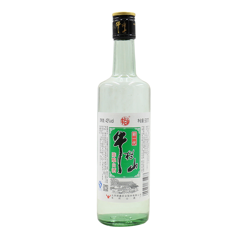 牛栏山二锅头43度陈酿白酒新一代500ml12瓶整箱装浓香型白酒