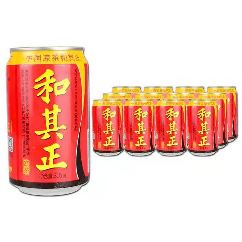 和其正凉茶310ml12罐装散装清凉草本植物饮料休闲饮品