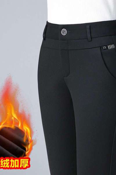 迪鲁奥(DILUAO)40岁50岁妈妈穿加绒裤中老年女裤厚款秋冬装保暖棉裤外穿中年长裤女冬季妈妈款裤子