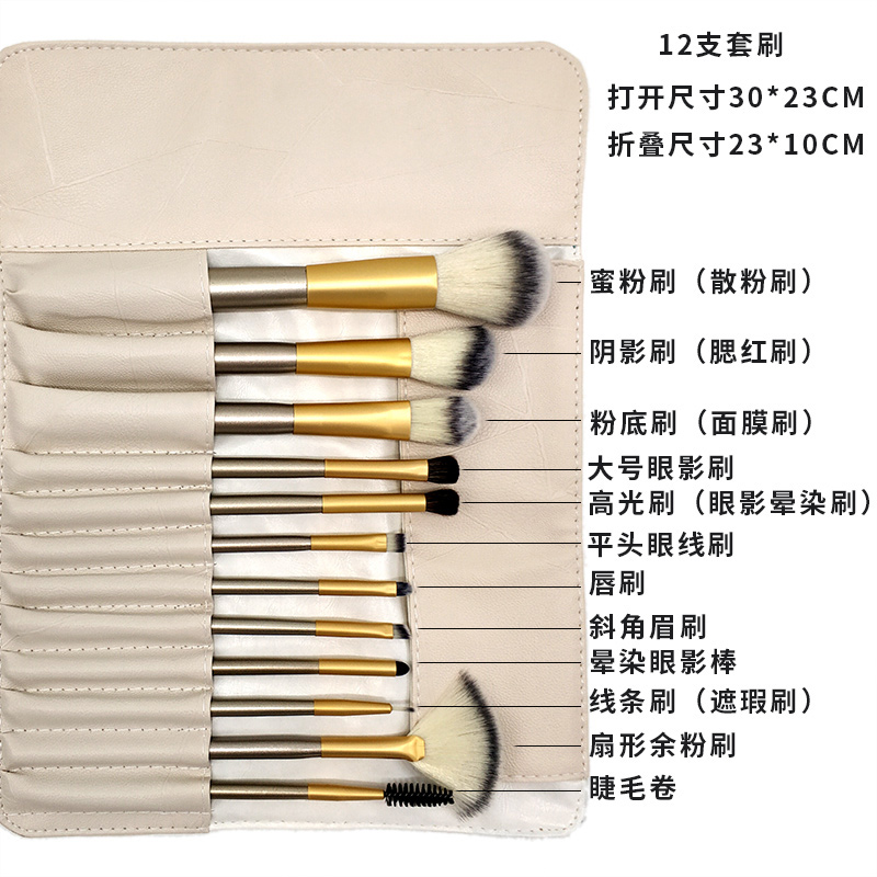 24支美妆刷子腮红鼻影眼影眉粉唇刷动物软毛全套化妆刷套装你那么美7