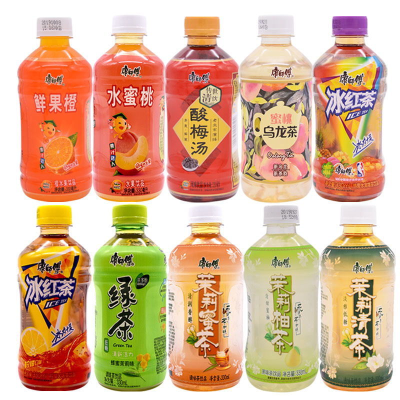 康师傅冰红茶饮料330ml迷你小瓶果味饮品整箱茉莉清蜜茶混装