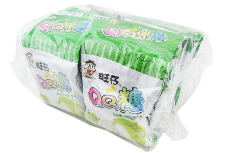 旺仔qq糖青苹果味 20g×20包 包装 休闲办公零食 婚庆糖果