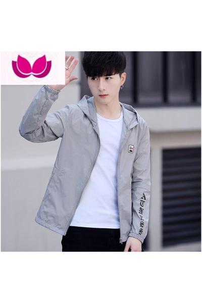 七斓夏装2023新款韩版潮流休闲帅气夹克男外套学生宽松薄款衣服男