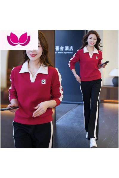 七斓职业运动服套装春装女装2023新款洋气时尚今年流行休闲套