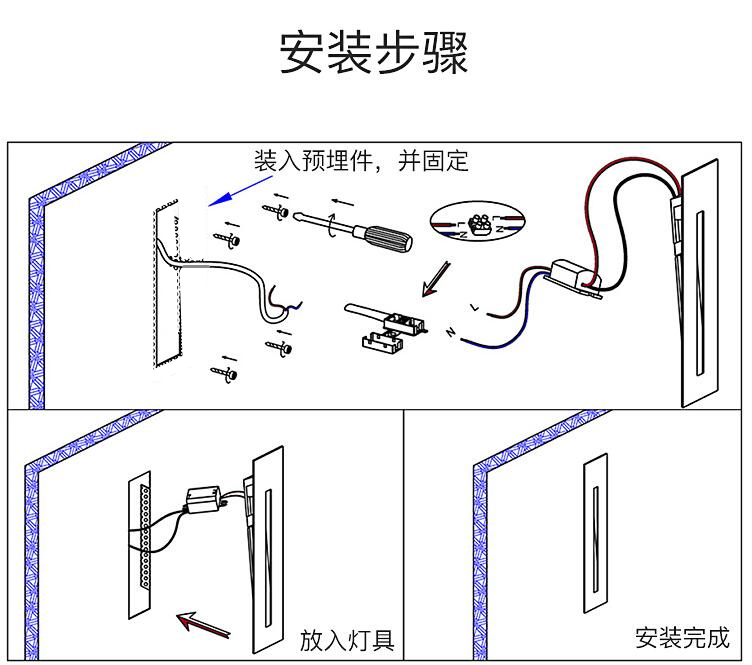 超级新品 半度感应地脚灯嵌入式走廊楼道墙角壁灯台阶酒店家用踢脚灯