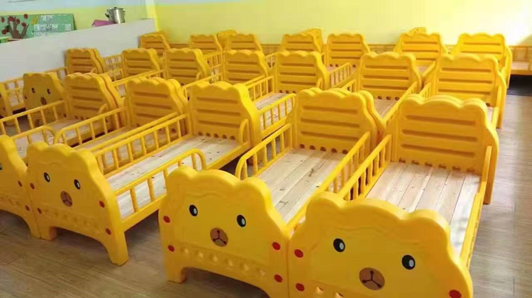 逸家伴侣幼儿园床午睡床叠叠幼儿床木质床幼儿午休学生托儿所儿童塑料