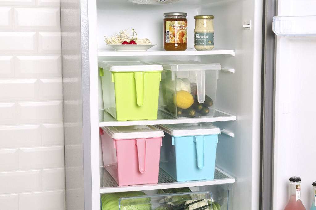 冰箱透明塑料厨房水果鸡蛋杂粮储物抽屉带盖收纳盒