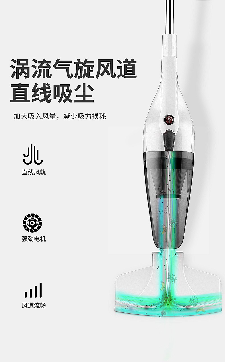 先科sast吸尘器家用手持除螨仪推杆二合一小型立式吸尘机大吸力大功率