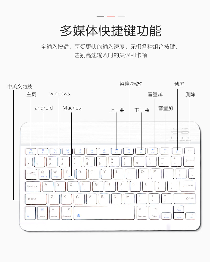2019新款ipad蓝牙键盘air3苹果mini5华为m6小米4微软智能磁吸m5平板